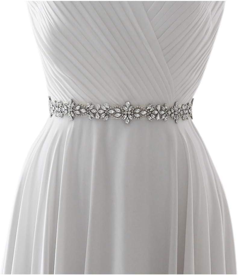 HONGMEI Rhinestone Bridal Belt Wedding Dress Belt Elegant Wedding Belt Sashes
