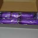 Homemory Purple Flickering Flameless Candles, Battery Operated Acrylic LED Pillar Candles with Remote Control and Timer, Purple Decor, Set of 5