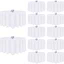 12 Pack White Round Tablecloth 120 Inch Round Table Cloth, Wrinkle Resistant and Washable Tablecloth Polyester Fabric Table Cloth Round Cover for Dining Wedding Banquet Party