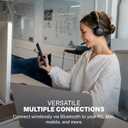 JLab, Go Work Gen 3, Wireless Headset, Boom Microphone, Noise Cancelling Mic, USB-C Dongle, Bluetooth Multipoint, Black