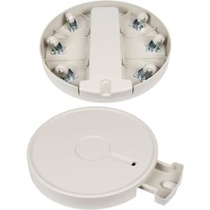 17.7 inch Plant Caddy with Wheels Heavy Duty, Movable Round Rolling Plant Stand Plant Dolly with Invisible Wheels and Water Drawer (17.7inch - 2pcs, Milky White)