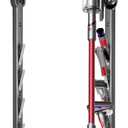 Haturi Vacuum Stand for Dyson Gen5 V15 V12 Detect V11 V10 V8 V7 V6, Vacuum Holder and Metal Storage Bracket Standing dock with Hidden Cord Design for Dyson Handheld Cordless Vacuum Cleaners (with Square Base, Dark Grey)