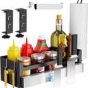 Blackstone Caddy, Grill Griddle Caddy for Blackstone 28"/36" Griddles, BBQ Accessories Caddy with Paper Towel Holder & Strong Magnetic Tool Holder & Spatula Holder