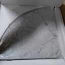 2 pcs Marble Shower Corner Shelf for Bathroom, 9 Inch x 9Inch Gray Veins and Soft White Marble Corner Shelves for Bath Wall Mounted Both Side Polished