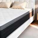 Queen Size Mattress, 10 Inch Queen Bed Mattress in a Box, 60x80 Inch Pocketed Coil Mattresses, Hotel-Grade Soft, Single Person Portable, Compliant Foam & Polyester Cover