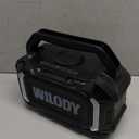 Wilody Speakers Bluetooth Wireless, 100W Loud Outdoor Speaker with Bass, IPX7 Waterproof Floatable, 20H Playtime, Wireless Charge, TWS, RGB Light, Portable Speaker for Work, Garage, Outdoor (Black)