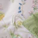 OAITE Duvet Cover Set Queen Size Floral Pattern Ultra Soft 100% Cotton Duvet Cover Sets 3-PC, Breathable Duvet Cover with Zipper Closure & Corner Ties(2 Pillow Shams,1 Duvet Cover)