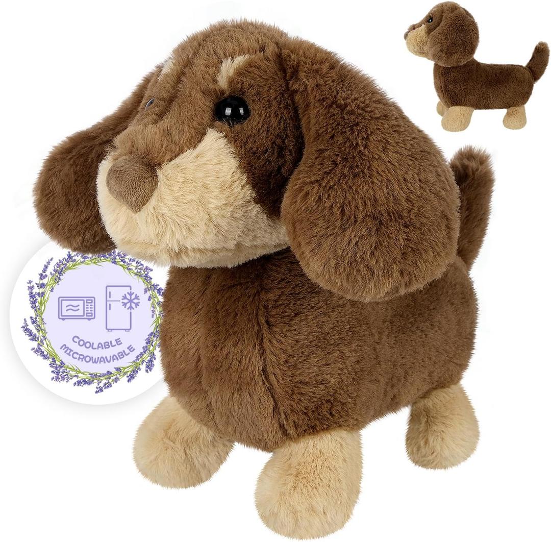 Heatable & Coolable Dachshund Stuffed Animals, Cute Microwavable Heating Pad Plushies for Soothing & Relaxation, Plush Dachshund Toys, Dog Plush Toy Gifts