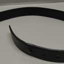 Perry Ellis Men's Timothy Leather Belt with Stitched Edges, Silver Prong Buckle, 1.5" Width) (32, Black)