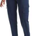 Women's Hiking Pants with Pockets Lightweight Water Resistant Quick Dry Cargo Pants for Casual Travel Camping (Blue, L)