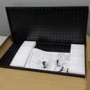 Ultrawall 4 Pcs Metal Pegboard Wall Panels, Peg Boards for Garage Tool Storage (Black)