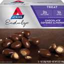 Atkins Endulge Treat Chocolate Covered Almonds. Rich & Crunchy. Keto-Friendly.1 Oz, 5 Count (Pack of 4) (EXP 11/14/26)