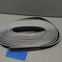 Extra Long Kerf Weather Stripping Door Seal for Large Gaps and Easy Installation (19.7FT, Black)