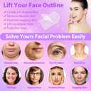 Face Lift Tape Invisible,100PCS Face Tape Lifting Invisible Face Lift Tapes and Bands with 8 String Face Lifter Instant Facial Tape for Neck Eyes Jowls Double Chin Sagging Makeup
