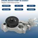 AW6689 Engine Water Pump with Gasket 251-734 Replacement For Chevy Camaro SS 1SS 2SS V8 6.2L 2010-2015 Naturally Aspirated Replace 19207665 130-2160 251734 1302160