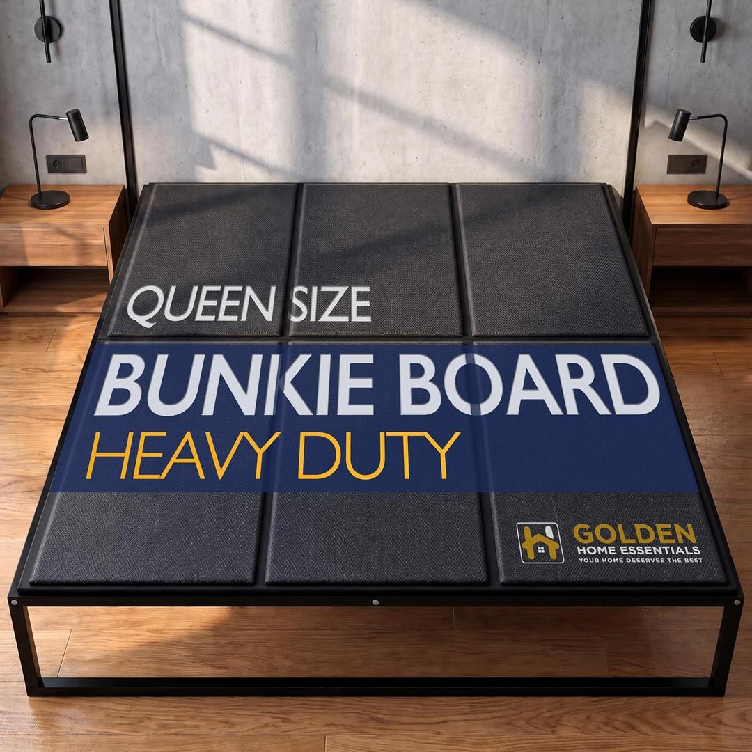Heavy Duty Bunkie Board Queen Size 60'' x 80'', Anti-Slip Bed Slat