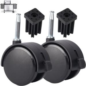6414 Wheels w/Caster Insert for Weber Grill Wheels Replacement Webber Genesis 1000-5000/Silver/Gold A/B/C, Summit & Platinum I Parts, 65936 Swivel Caster for Weber Genesis Silver Grill Parts, 2PCS