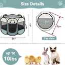 Siedihit Dog Cat Playpen, Puppy Pet Playpen Indoor for Small Dog Crate Tent Cage Outdoor, Portable Pop Up Dogs Enclosure Kennel with Carrying Case for Dogs/Cats/Rabbits(Grey, Small)