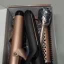 Lopeie 5 in 1 Curling Iron with Thermal Brush and 4 Interchangeable Ceramic Barrels(1/2 to 1 1/2 inch), Curling Wand Set with Flat Iron, Fast Heating, Dual Voltage Hair Curler, Mothers Day Gifts