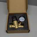 RV Water Pressure Regulator for RV Camper. Brass Lead-Free Adjustable Camper Water Pressure Regulator with 0-160 PSI Gauge Reducer Valve W FilterPackage Includes 1 Raw Tape for Water Pipes.