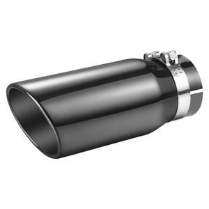 A-KARCK Black Chrome Exhaust Tips 3.5" Inlet, 3.5" Inlet 5"Outlet 12" Length Clamp on Universal Never Fading Stainless Steel Muffler Tip