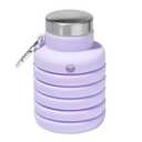 Collapsible Purple Water BottleAnd Airboss Hanging Closet Air Freshener Fresh Linen 4 oz 6 Pack