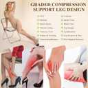 Wegitcs 8-15 mmHg Sheer Compression Pantyhose for Women Shaping, 1 Pair Nude Sheer Tights Compression Stockings, Support Hose for Varicose Veins, Edema, Pain Relief, Flying, Beige, L