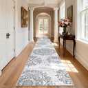 HEBE Hallway Runner Rug 3'x16' Washable Vintage Distressed Area Rugs Non Slip Laundry Rug Runner Boho Floor Carpet Runners for Hallways Entryway Laundry Room Kitchen Bathroom