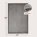 Hakuna Matte CloudSoft Baby Play Mat for Floor 60" x 80" Dark Gray Coral Velvet Memory Foam Rug for Crawling & Cozy Play Non-Slip, Water-Resistant, Easy-Care Tummy Time Mat, Playmat for Playpen