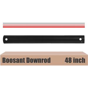 48 INCH Ceiling Fan Downrod With Extended Wires,1 inch Outside Diameter, Extension Rod Only Ceiling Fans Compatible, Not Threaded(Black)