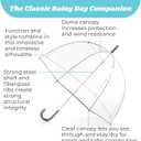 totes Adult Clear Bubble Umbrella with Dome Canopy, Lightweight Design, Wind and Rain Protection, Clear - 6pk, Adult - 51" Canopy