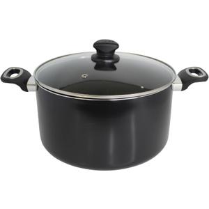 IMUSA 10.0qt Bistro Aluminum Nonstick Dutch Oven with Glass Lid and Cool Touch Handles