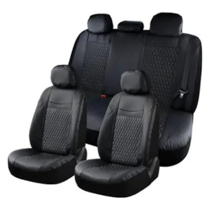 Coverado Car Seat Covers Full Set, 11 Pieces Universal Seat Covers for Cars, PVC Car Seat Cushions Front Seats and Back, Car Seat Protectors, Black Seat Covers Carseat Cover Fit for Most Cars
