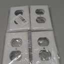 10PCS Outlet Cover, White Socket Covers for Outlets, with Screws and Flat Head Screwdriver, Duplex Receptacle Cover, Suitable for Electrical Outlets, 4.49 In*2.72 In