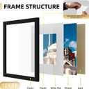 YESKAY 12x12 Picture Frame Set of 9, Photo Gallery Wall Frame Set, Display Pictures 8x8 with Mat or 12 x 12 Without Mat, Square Frame Picture Frames Collage Wall Decor, Black