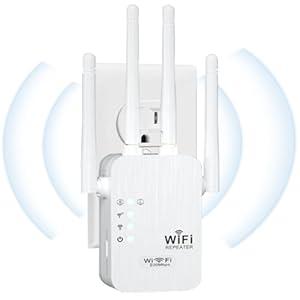 2025 WiFi Extenders Signal Booster for Home Long Range Up to 9800 sq. ft & 40 Devices, WiFi Extender Signal Booster, Internet Booster, Long Range WiFi Extender, Quick Setup-Medium, White