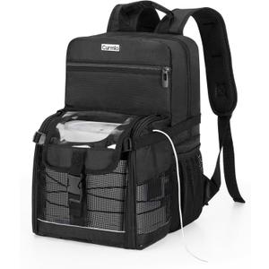 CURMIO Travel Backpack Compatible with Inogen, OxyGo and Caire Units, Portable Oxygen Concentrator Bag with Storage Compartment, Black (Bag Only, Patent Pending)