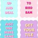 Soulchen 4 Pcs Mahjong Tile Mixer Shufflers for Mixing and Shuffling Tiles Plastic Mahjong Accessories Gifts for Lovers Games Decorative Printed Design (Light-Colored Style)