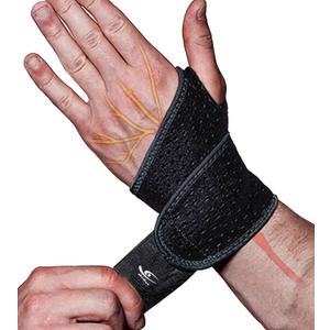 HiRui 2 Pack Wrist Compression Strap and Wrist Brace Sport Wrist Support for Fitness, Weightlifting, Tendonitis, Carpal Tunnel Arthritis, Pain Relief-Wear Anywhere-Adjustable (Black)