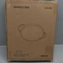 onlyfire Cast Iron Griddle with Handles for Weber Gourmet BBQ System, Fits for Weber 22" Charcoal Kettle Grills, Suitable Size Gas Grills, Range Ovens or Outdoor Cooking