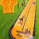 Slip Water and Slide for Kids Adults, Extra Long Backyard Water Slide with Pool and 2 Inflatable Bodyboards, Summer Outdoor Games Water Toys, 32FT