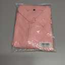 Demoking Rayon Dress Shirts for Men Formal Wedding Untuckit Shirts Long Sleeve Button Down (Pink, L)