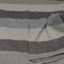 AmHoo Pack of 2 Farmhouse Stripe Check Throw Pillow Covers Set Case Cotton Linen Decorative Pillowcases Cushion Cover for Couch Bench Sofa 20x20Inch Dark Grey Beige