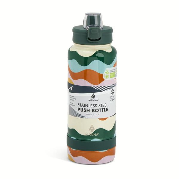 Stainless Steel Push Bottle , 40OZ