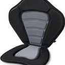 Kayak Deluxe Padded Kayak Boat Seat Soft Antiskid Padded Base High Backrest Adjustable Kayak Cushion with Backrest for Kayaks Canoes (Color : Black)