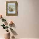 Vintage Picture Frame 6x8 Antique Brass Gold Photo Frames Baroque Art Deco with Glass Front Tabletop Display & Wall Mount (6x8 Antique Gold)