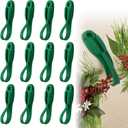 12 PCS Christmas Garland Hangers for Mantle, Fireplace Stocking and Garland Hanger, Stretchable and Reusable Silicone Adhesive Tape, Suitable for Christmas Door Frame, Staircase Decoration