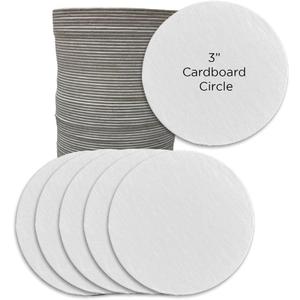 Scribbles Cardboard Circles for Arts and Crafts 100 pack, 3 inch Circle 1.5mm thick Cutout Circle for Arts and Crafts Name Tags Coasters Place Cards Ornaments Painting Drawing Decorating camp activity