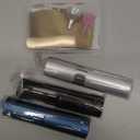 LISAPACK 8ML Atomizer Perfume Spray Bottle for Travel (3 PCS) Empty Cologne Dispenser, Portable Sprayer (Black, Silver, Blue)