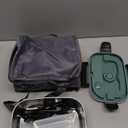 Vabaso Electric Lunch Box for Adults, 80W Heated Lunch Box Portable Food Warmer Lunch Box for Work/Men/Car/Truck with 1.5L 304 Stainless Steel Container Fork & Spoon, 110V/12V/24V (Dark Green)